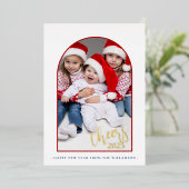 お正月をお祝いしよう | 縦向き写真    箔シーズンカード (立ち正面)