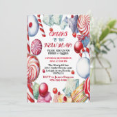 お正月ディナーのお菓子 子供パーティー 招待状 (スタンド正面)