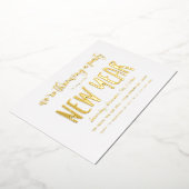 お正月パーティーのブラシ 箔招待状 (回転した状態)