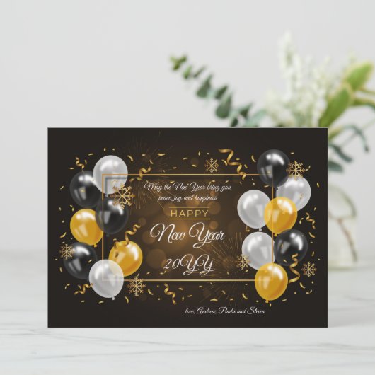 お正月風船グリーティングカード シーズンカード (スタンド正面)