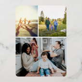 お正月4枚縦ゴールドメタリック写真カード 箔シーズンカード (裏面)