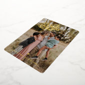 お正月4枚縦ゴールドメタリック写真カード 箔シーズンカード (回転した状態)