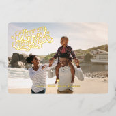 お正月7枚写真横型ゴールドメタリック 箔シーズンカード (正面)