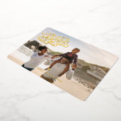 お正月7枚写真横型ゴールドメタリック 箔シーズンカード (回転した状態)