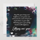 お正月 おしゃれ ネオン ブラック カード (裏面)