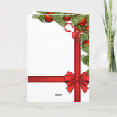 お正月 エレガントなクリスマス デコレーション シーズンカード (裏面)