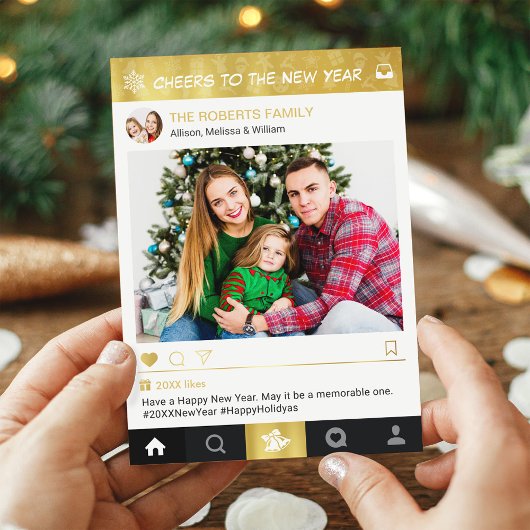 お正月 ゴールド インスタグラム フレーム フォト シーズンカード