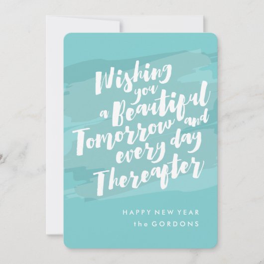 お正月 フォト カード, ブラシ ストローク シーズンカード (正面)