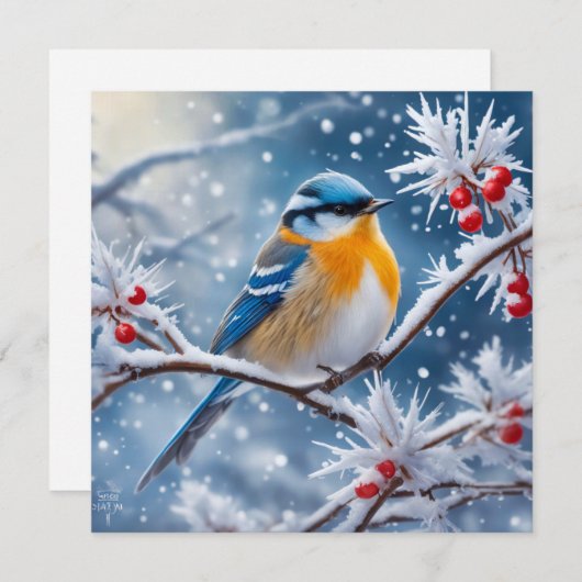 お正月 フラット グリーティング カード (正面/裏面)