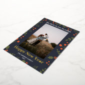 お正月 ホイル1 写真 植物園 植物 箔シーズンカード (回転した状態)