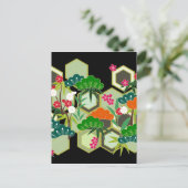 お正月 日本 伝統的なスタイル シーズンポストカード (スタンド正面)