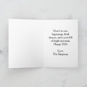 お正月　鮮やかなカラフルなカード カード (内部)