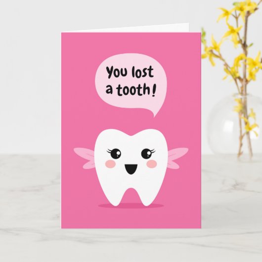 お歯失った様おめでとう カード (黄色い花)