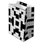 お歳暮のクロスワードパズル ミディアムペーパーバッグ (裏面アングル)