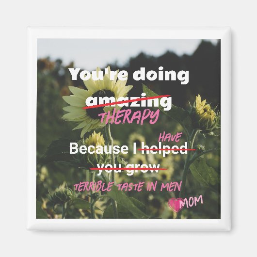 お母おもしろいさんからキッズユーモアへのひまわりマグネット マグネット (正面)