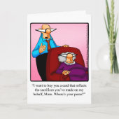 お母おもしろいさんの日のグリーティングカード カード (正面)