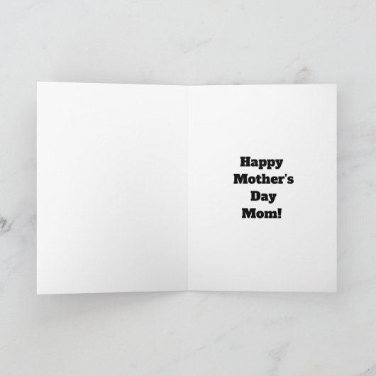お母おもしろいさんの日のグリーティングカード カード (内部)
