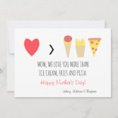 お母おもしろいさんより愛し赤いハート母の日 シーズンカード (正面)