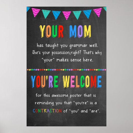 お母さんあなたは歓迎ポやる気を起こさせるスター ポスター (正面)