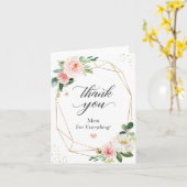 お母さんありがとうエレガント赤面フローラ カード (黄色い花)