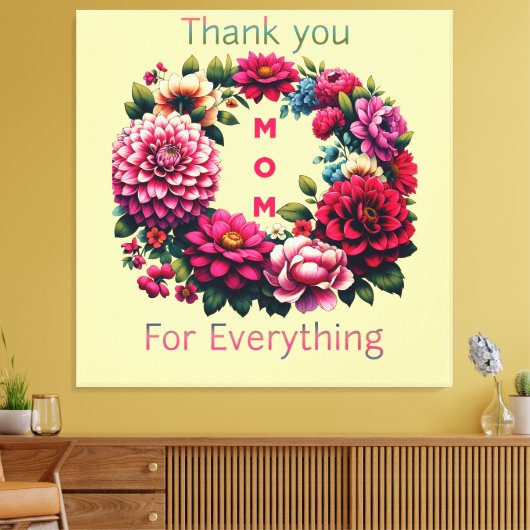 「お母さんありがとう。」 キャンバスプリント (インサイチュ (リビング))