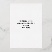 お母さんありがとう ママ ゴールド フォイルとローズ 箔シーズンカード (裏面)