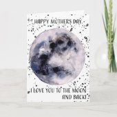 お母さんいつもありがとう、愛してるよ月と星の間まで カード (正面)