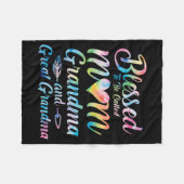 お母さんおばあちゃん素晴らし母ダと呼ばれる フリースブランケット (正面(横))