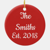 お母さんおよびパパのオーナメントとして初めてのクリスマス セラミックオーナメント (裏面)