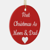 お母さんおよびパパのオーナメントとして初めてのクリスマス セラミックオーナメント (右)