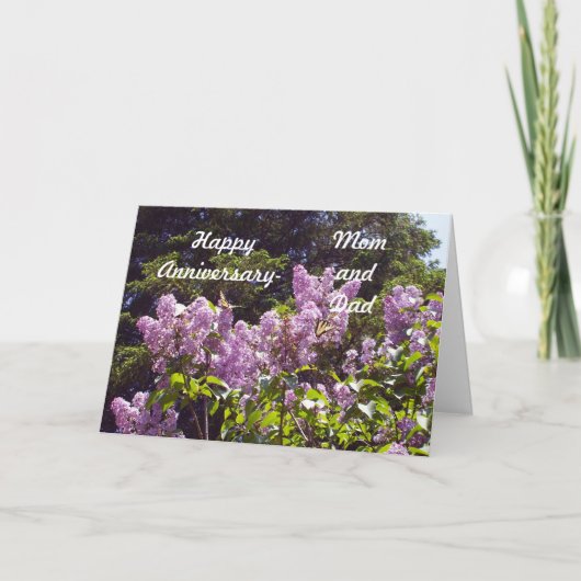 お母さんおよびパパの記念日 カード (正面)