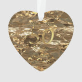 お母さんおよびパパの金結婚記念日第50 オーナメント (裏面)