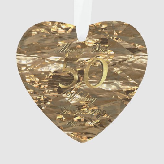お母さんおよびパパの金結婚記念日第50 オーナメント (裏面)