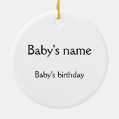 お母さんおよびベビーくまのカスタムでパーソナライズなオーナメント セラミックオーナメント (裏面)