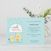 お母さんおよびベビーのひよこ 招待状 (スタンド正面)