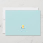 お母さんおよびベビーのひよこ 招待状 (裏面)