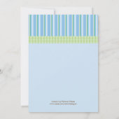 お母さんおよびベビーのキリンの男の赤ちゃんのシャワーの招待状 招待状 (裏面)