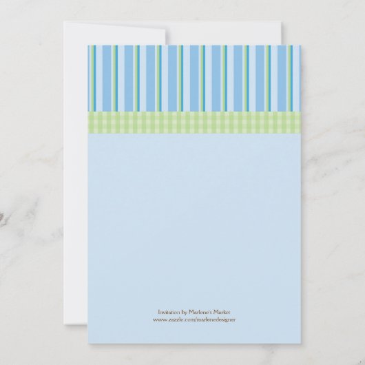 お母さんおよびベビーのキリンの男の赤ちゃんのシャワーの招待状 招待状 (裏面)