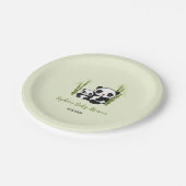 お母さんおよびベビーのパンダくまのベビーシャワーのプレート ペーパープレート (アングル)