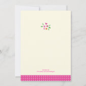 お母さんおよびベビーのフクロウの女の赤ちゃんのシャワーの招待状 招待状 (裏面)