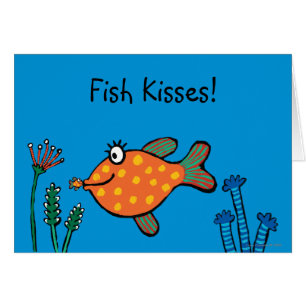 お母さんおよびベビーの魚のキス