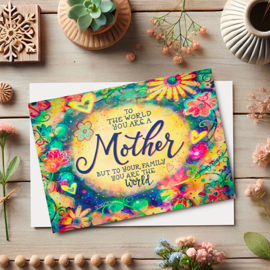 お母さんお前の家族は世界の引用文 カード