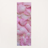 お母さんお名前ピンクローズ花びら2面 ヨガマット (正面)