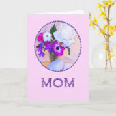 お母さんお母さんの日絵を描花。 カード (黄色い花)