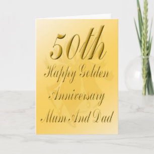 お母さんお父さんへ50周年記念カード カード