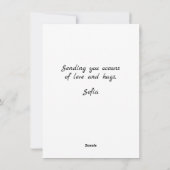 お母さんお誕生日おめでとう かわいい モダンな花の写真 シーズンカード (裏面)