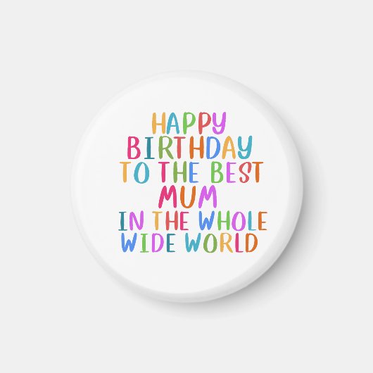 お母さんお誕生日おめでとう ポストカード マグネット (正面)