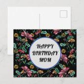 お母さんお誕生日おめでとう 花のポストカード ポストカード (正面/裏面)