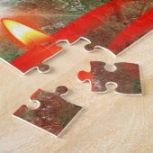 お母さんからのクリスマスの挨拶とパパ ジグソーパズル (側面)