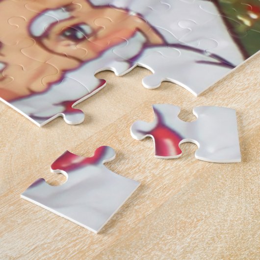 お母さんからのクリスマスの挨拶とパパ ジグソーパズル (側面)